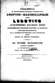 Cover of: De studiis humanitatis