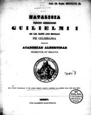 Cover of: Lobeckii dissertationis de diis veterum adspectu corporum exanimium non prohibitis iterum editae pars altera