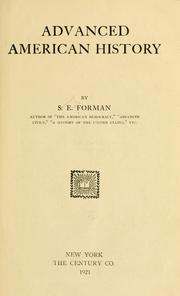 Cover of: Advanced American history | Forman, Samuel Eagle