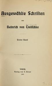 Cover of: Ausgewählte Schriften. by Heinrich von Treitschke
