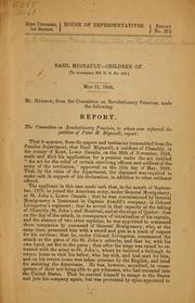 Cover of: Basil Mignault--children of. by United States. Congress. House. Committee on Revolutionary Pensions.