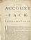 Cover of: A brief account of the tack in a letter to a friend.