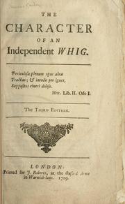 Cover of: character of an independent Whig.