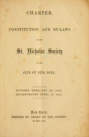 Cover of: Charter, constitution and by-laws.