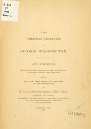 Cover of: Christian character of George Washington.
