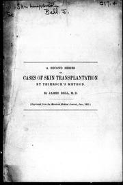 Cover of: A second series of cases of skin transplantation by Thiersch's method
