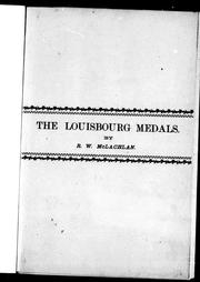 Cover of: The Louisbourg medals