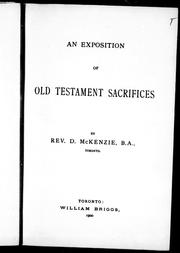 Cover of: An exposition of Old Testament sacrifices