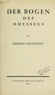 Cover of: Der Bogen des Odysseus.