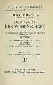 Cover of: Der Wert der Wissenschaft