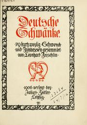 Deutsche Schwänke by Leonhart Frischlin