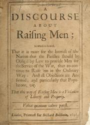 Cover of: A Discourse about raising men ...
