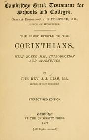 Cover of: The first Epistle to the Corinthians