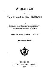 Cover of: Abdallah: or, The four-leaved shamrock