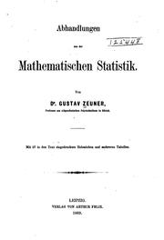 Cover of: Abhandlungen aus der mathematischen Statistik. by Gustav Anton Zeuner