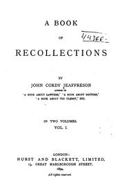 Cover of: A book of recollections