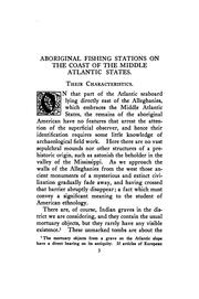 Aboriginal fishing stations on the coast of the middle Atlantic states by Francis Jordan