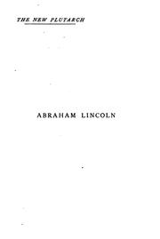 Cover of: Abraham Lincoln. by Charles Godfrey Leland
