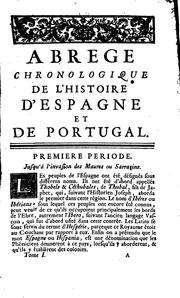 Cover of: Abrégé chronologique de l'histoire d'Espagne et de Portugal by Charles-Jean-François Hénault