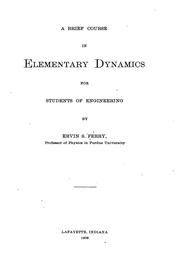 Cover of: brief course in elementary dynamics