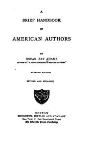 Cover of: brief handbook of American authors