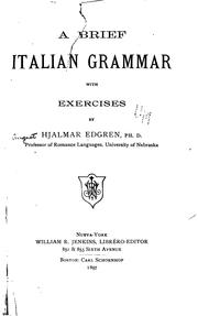 Cover of: A brief Italian grammar