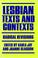 Cover of: Lesbian texts and contexts