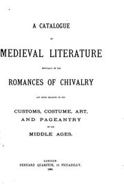 Cover of: A catalogue of medieval literature