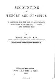 Cover of: Accounting in theory and practice by George Lisle