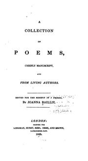 Cover of: A collection of poems