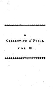 Cover of: A collection of poems in six volumes.