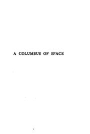 Cover of: A Columbus of space by Garrett Putman Serviss