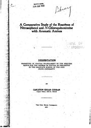 A comparative study of the reactions of nitrosophenol and n-chloroquinonimine with aromatic amines by Carleton Edgar Curran