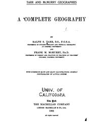 Cover of: A complete geography by Ralph S. Tarr