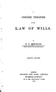 Cover of: A concise treatise on the law of wills.