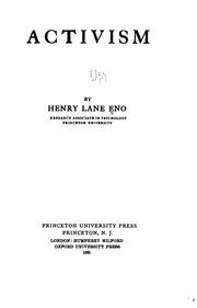 Activism by Henry Lane Eno