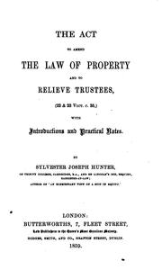 The Act to Amend the Law of Property and to Relieve Trustees (23 & 23 Vict., c. 35,) by Rand McNally