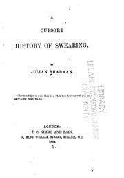 Cover of: A cursory history of swearing.