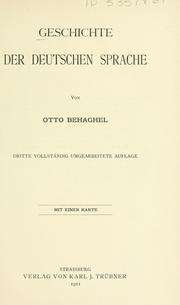 Cover of: Geschichte der deutschen Sprache