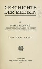 Cover of: Geschichte der Medizin