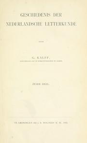Geschiedenis der Nederlandsche letterkunde