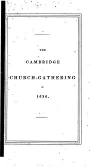 Cover of: A discourse on the Cambridge church-gathering in 1636