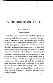 Cover of: discourse on truth.