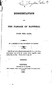 A dissertation on the passage of Hannibal over the Alps by Henry Lewis Wickham