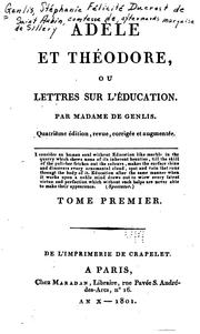 Cover of: Adèle et Théodore by Stéphanie Félicité, comtesse de Genlis