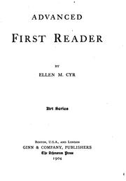 Cover of: Advanced first reader