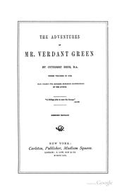 Cover of: The adventures of Mr. Verdant Green by Cuthbert Bede