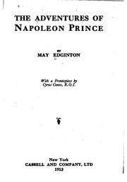 Cover of: adventures of Napoleon Prince