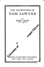 Cover of: The adventures of Tom Sawyer by Mark Twain