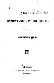 Cover of: Aeneae Commentarius poliorceticus